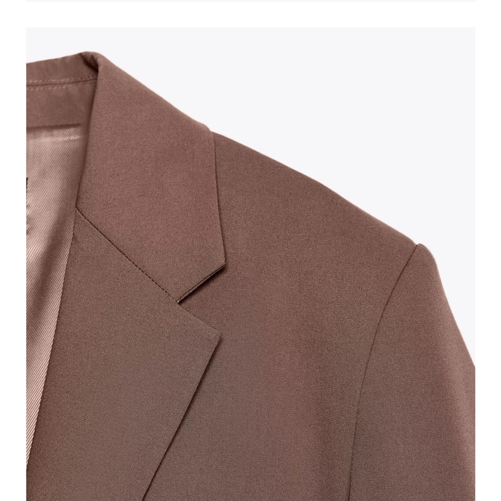 Zara NWT belted brown oversized blazer 2010/791 - Picture 4 of 12